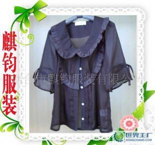 春夏女装新款抢批 时尚修身荷叶边 女士/式 品牌衬衫_二手设备转让_世界工厂网中国产品信息库